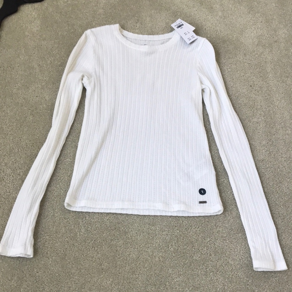 Hollister Must Have Collection White Long Sleeve Top